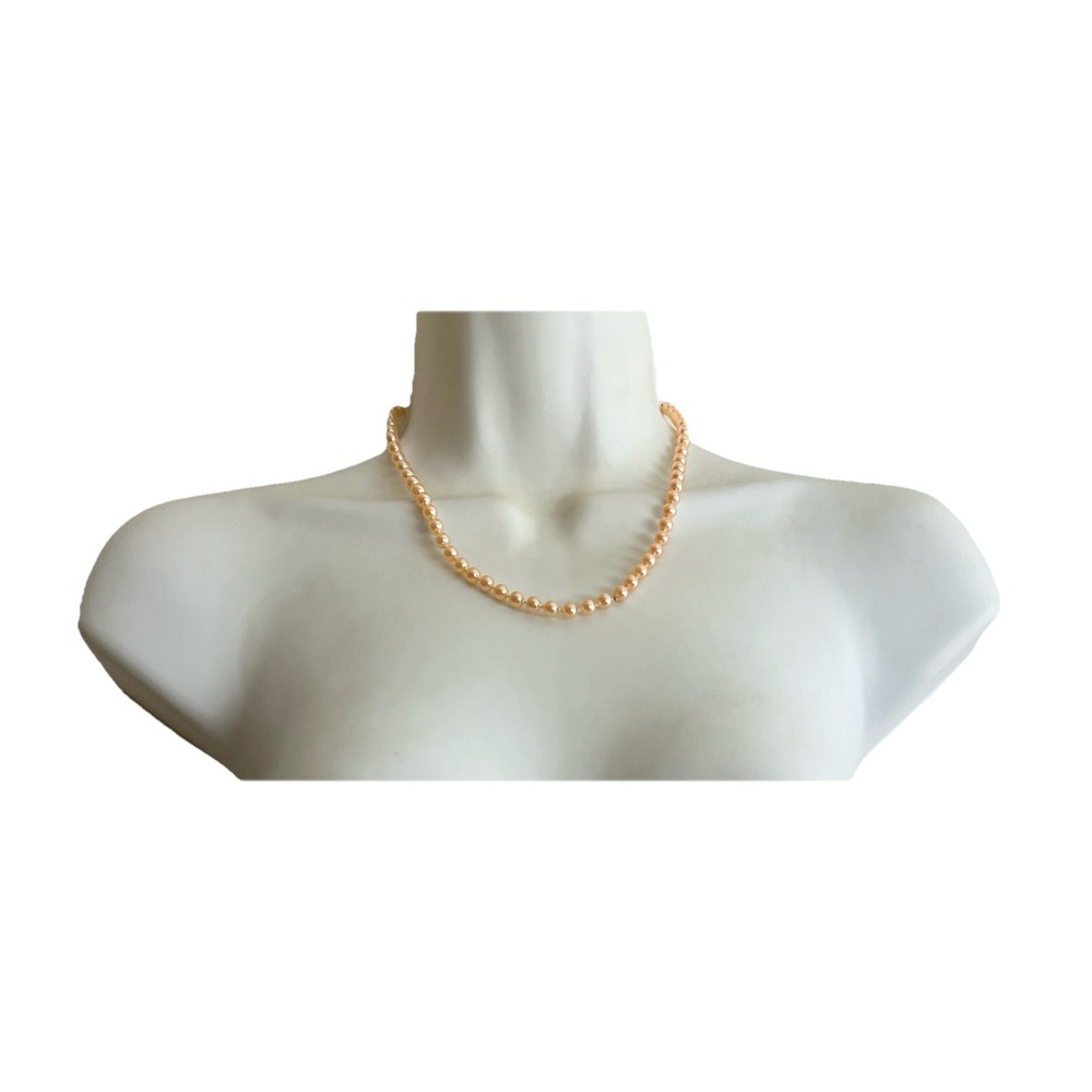 Vintage Necklace Peach Bead Jewelry Accessory Women‎ Clothing